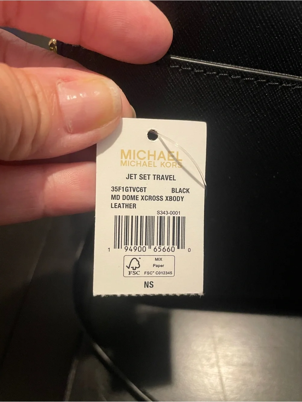Michael Kors Black Crossbody with Gold Hardware